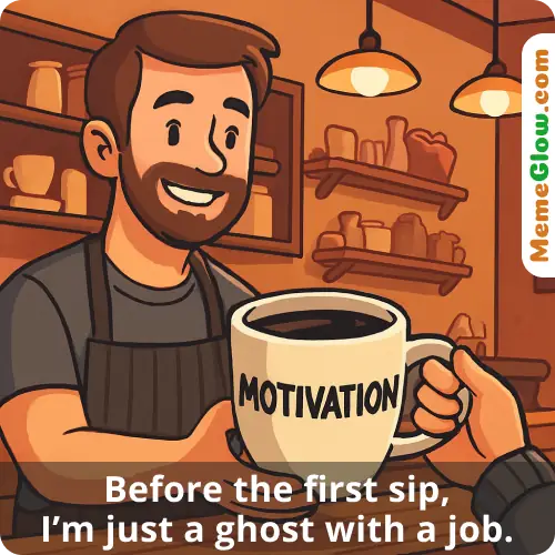 coffee motivation work meme