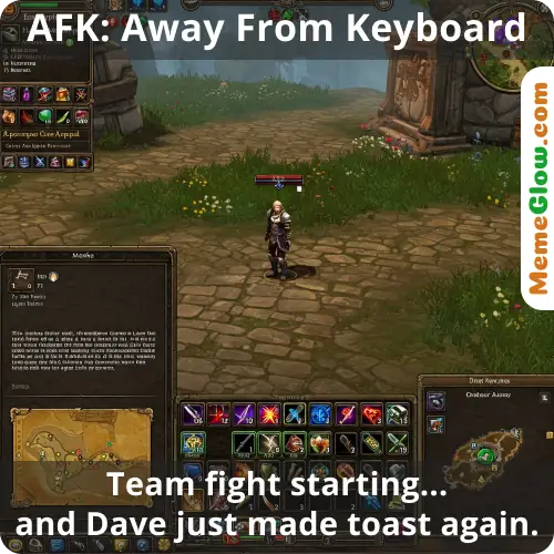AFK funny gaming meme