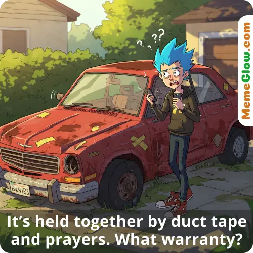 Beater car extended warranty meme