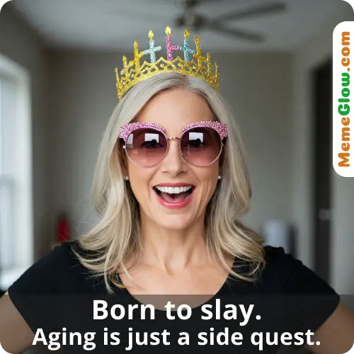 Born to slay birthday meme for her