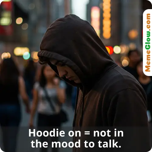 Eye contact hoodie meme