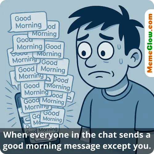 Group chat good morning meme