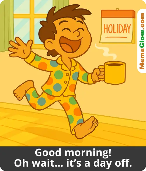 Holiday good morning meme