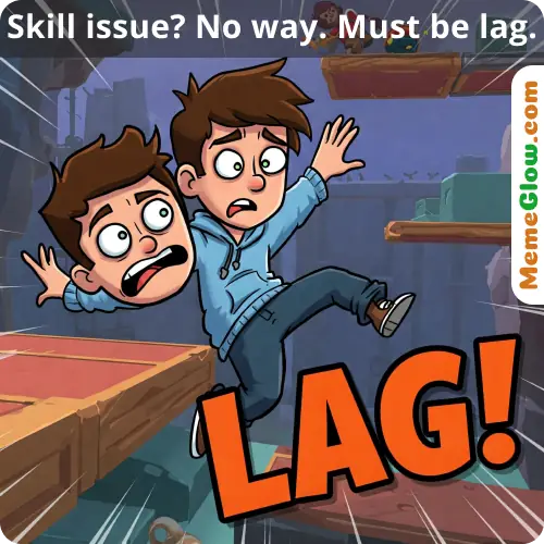 Lag excuse gaming meme