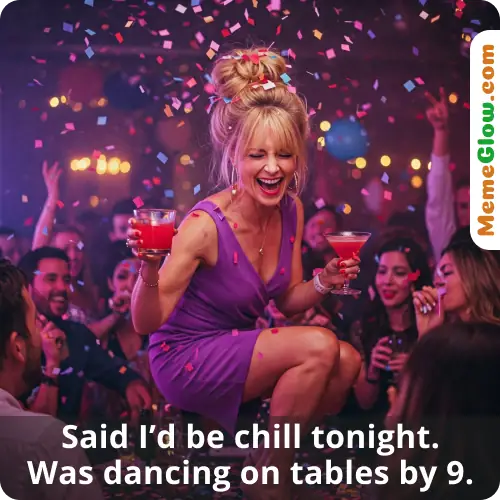 Party mode birthday meme for her