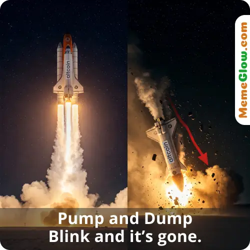 Pump and dump funny trade meme