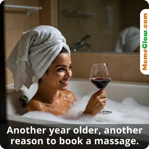 Spa day birthday memes for her