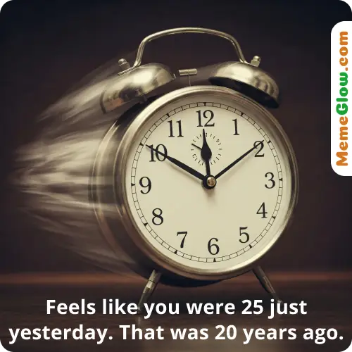 Time flies happy birthday meme for him