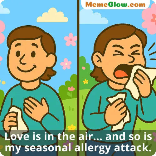 Valentines day memes: allergy