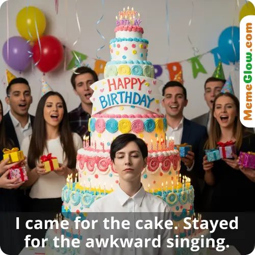 Cake motivation happy birthday meme